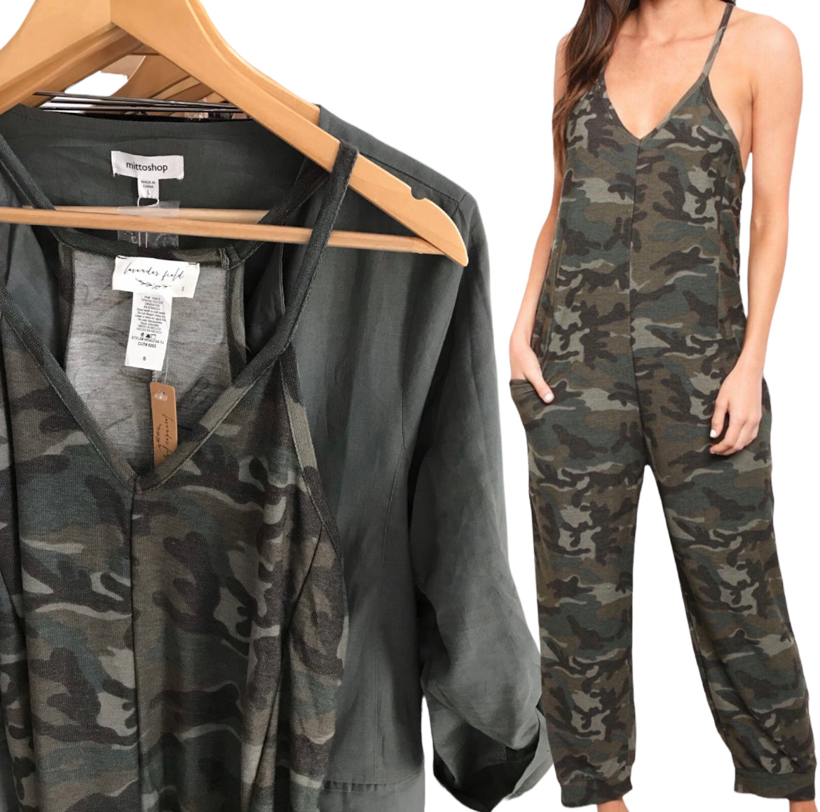 Relaxed Fit Camouflage Jumpsuit