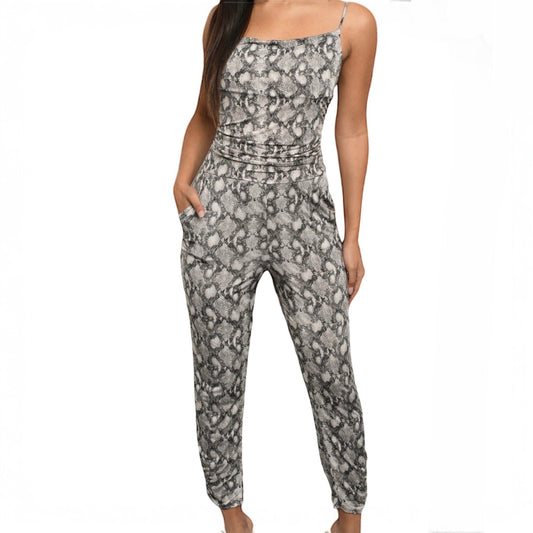 Snake Print Jumpsuit