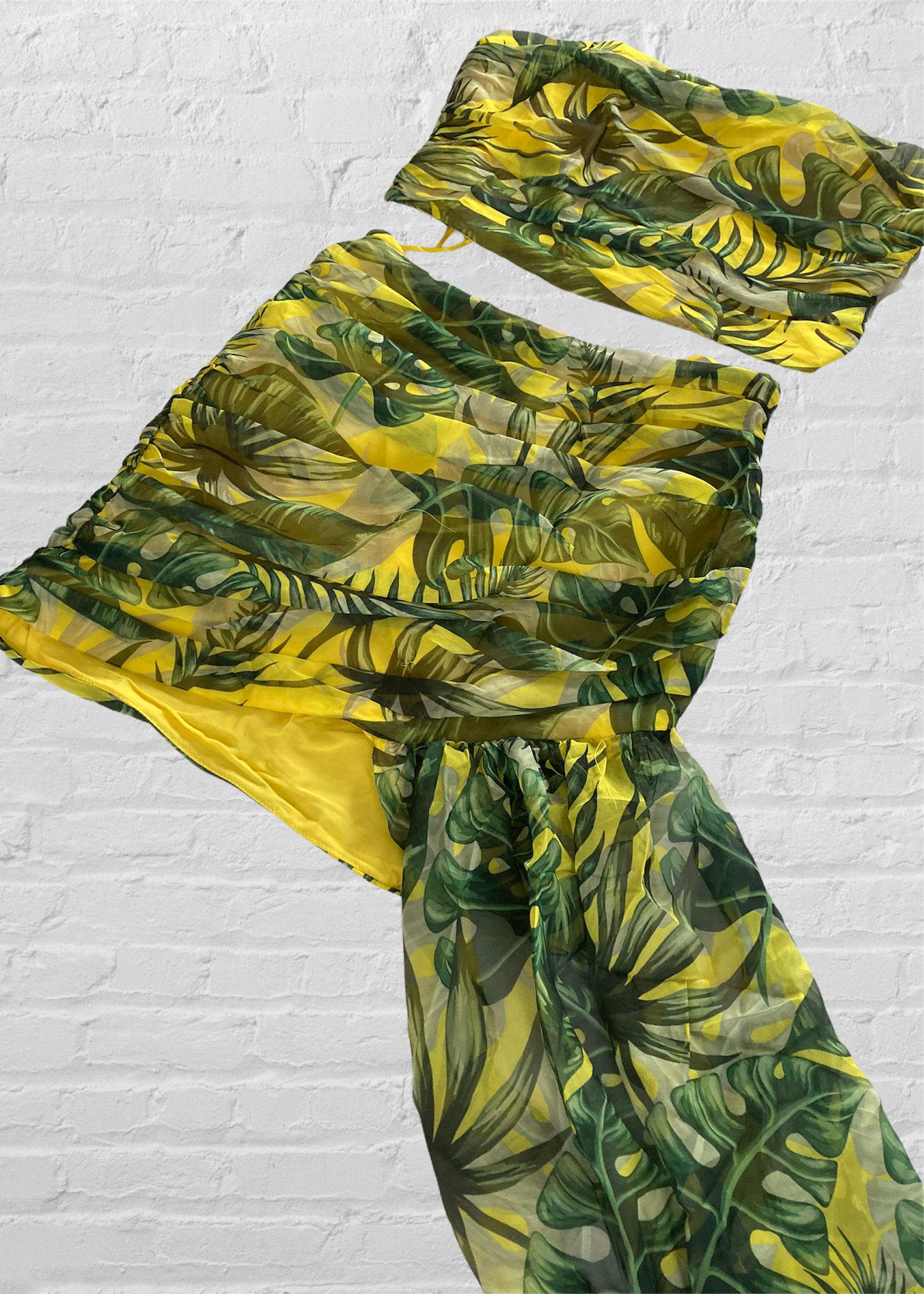 Tropical Scarf Skirt Set - FashionNV